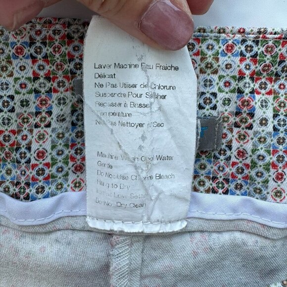 Lisette L Montreal Golf Pants Size 8 Cropped capri Mosaic Print Stretch Pull On - Picture 12 of 15